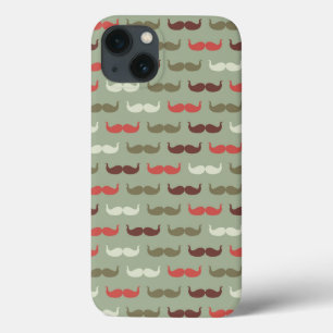 Vintage pattern with mustache