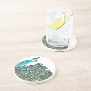 Vintage Peacock Porta copos