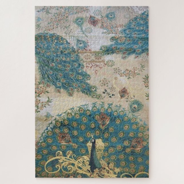 Vintage Peacock - Quebra-cabeça (Vertical)