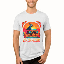 Vintage Peacock Vibes: Retro Sunset Coolness