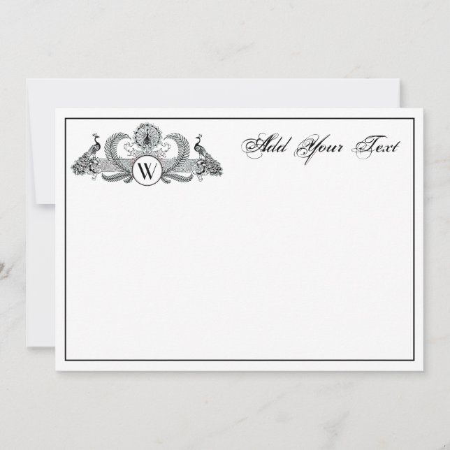 Vintage Peacocks Monograma (Frente)