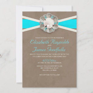 Vintage Pearls Convites De Casamento
