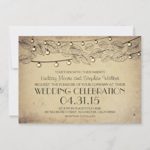 vintage pendurada lança convite para casamento