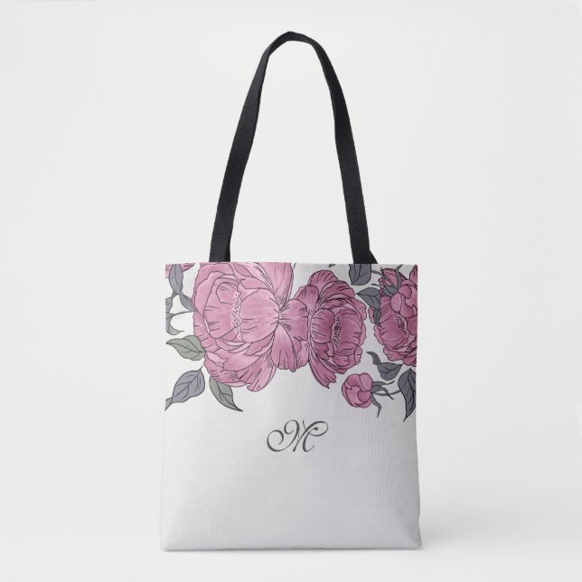 Vintage Peonies Tote Bag (Frente)