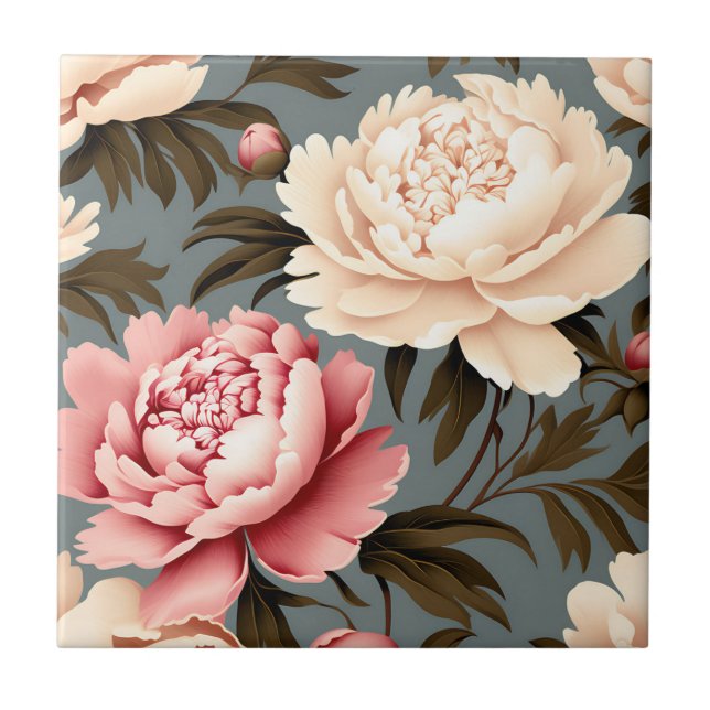 Vintage Peony Elegant Pattern (Frente)