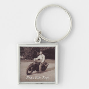 Vintage Photo Motorcycle Novelty Chaveiro
