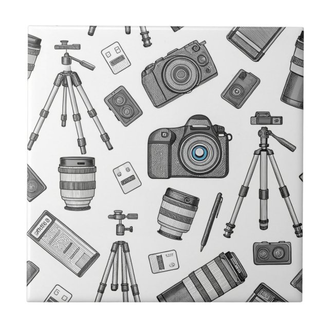 Vintage Photography Equipment Pattern (Frente)