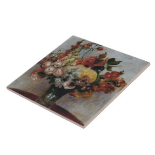 Vintage Pierre Auguste Renoir Flowers em um Vase