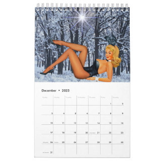 Vintage Pin up Girl Calendário de 2023