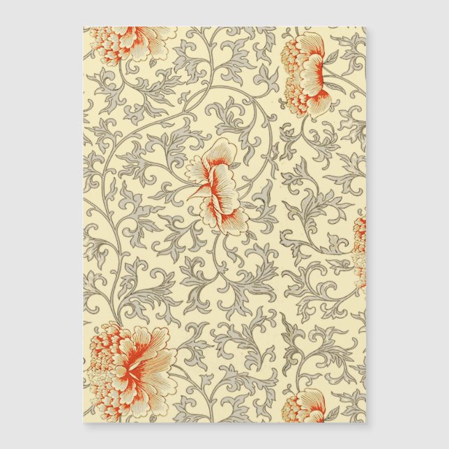 Vintage Pink Cinza Botânica Floral (Frente)