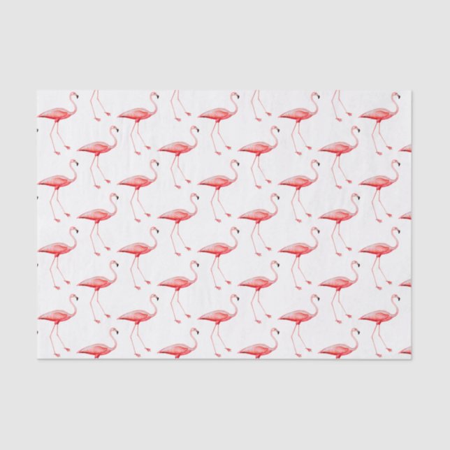 Vintage Pink Flamingo #3 Papel Tecido (Frente )
