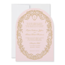 Vintage Pink Paris Monograma Convite