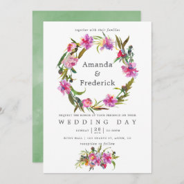 Vintage Pink Peonies Watercolor Convite para Casam