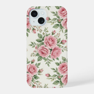 Vintage Pink Watercolor Roses Floral Seamless