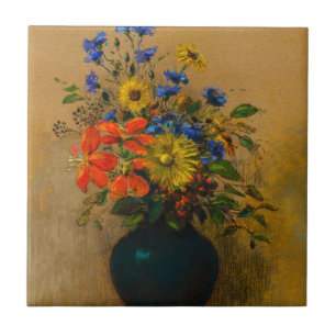Vintage pintando flores silvestres