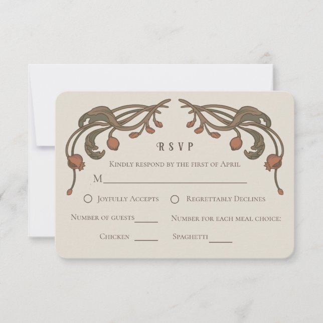 Vintage Pomegranate RSVP (Frente)
