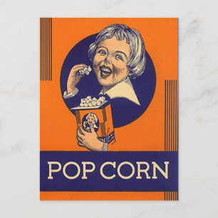 Vintage Popcorn Movie NIght Party Convidar Cartões