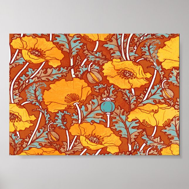 Vintage Poppies ~ Poster (Frente)