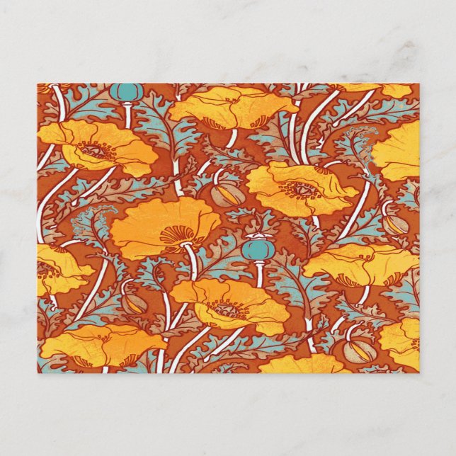 Vintage Poppy ~ Cartão postal (Frente)