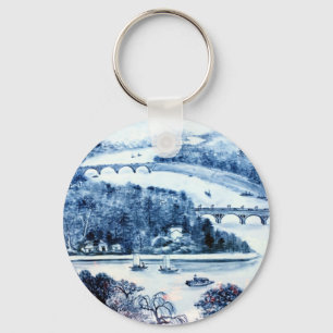 vintage porcelana chaveiro