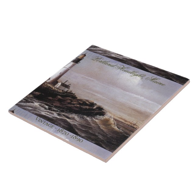 Vintage Portland Headlight Maine William Walker (Lateral)