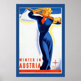 Vintage Poster de esqui austríaco