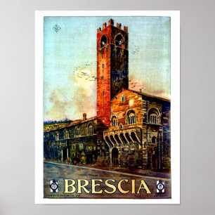 Vintage Poster de viagens italiano Brescia