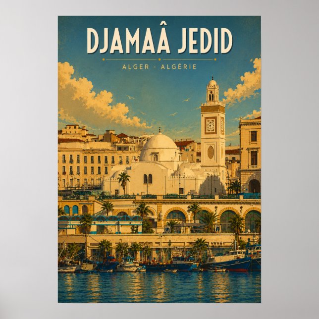 Vintage poster : Djamaâ Jedid - Alger - Algérie (Frente)