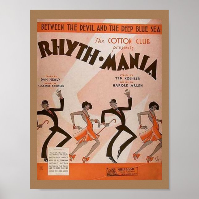 vintage poster do clube de jazz africano-americano (Frente)