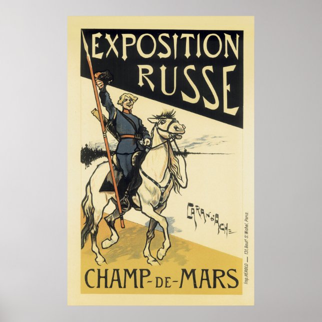 Vintage Posters Franceses - Exposição Russa (Frente)