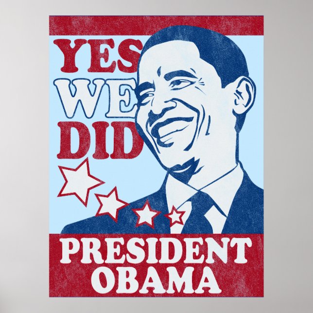 Vintage Presidente Obama Poster (Frente)