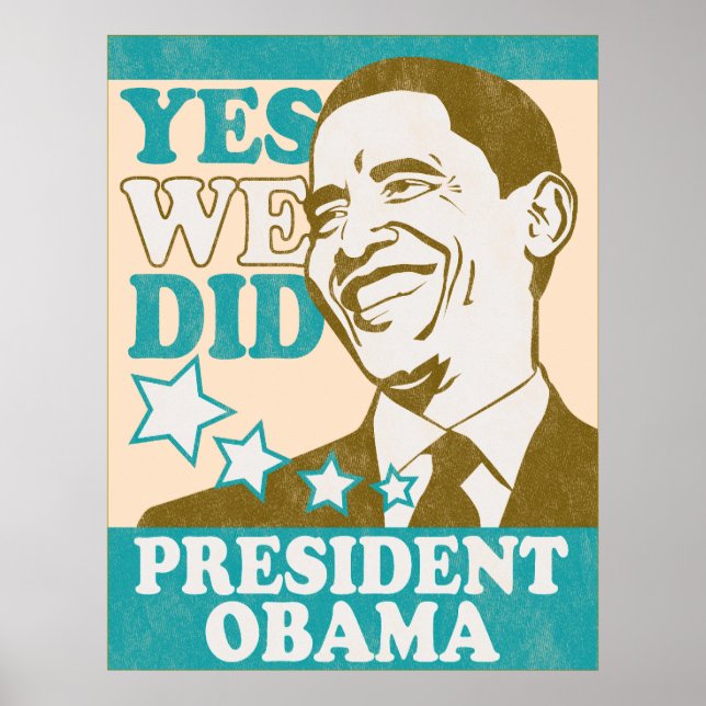 Vintage Presidente Obama Poster (Frente)