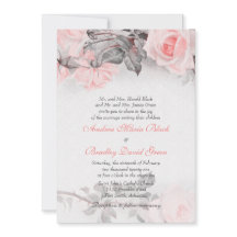 Vintage Primrose Rosa, Rosa, Convite De Casamento