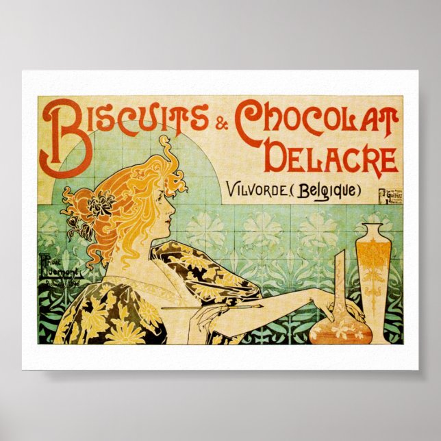 VINTAGE PRIVAT LIVEMONT 1898 ADVERTISING POSTER (Frente)