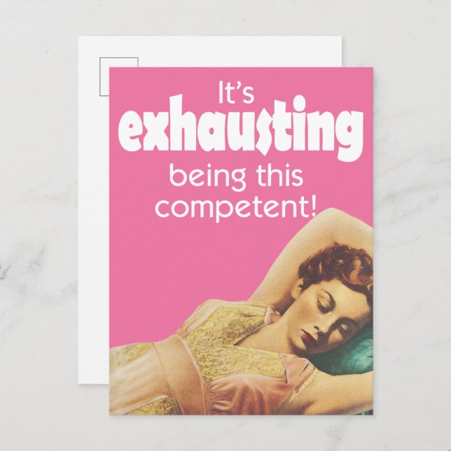 Vintage reclinando cartão postal (Frente/Verso)