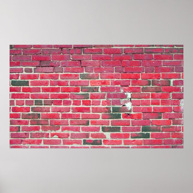 Vintage Red Brick Wall Texture Poster (Frente)