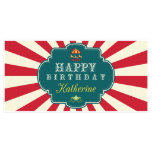 Vintage Red Circus Birthday Banner Party Decidir<br><div class="desc">Impresso em Papel pesado revestido brilhante com tintas coloridas vibrantes. Fácil de pendurar e exibir na sua festa.</div>