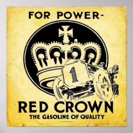 Vintage Red Crown Gasolina Impressão