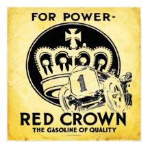 Vintage Red Crown Gasolina Impressão