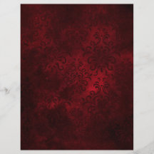 Vintage Red Damask Patterno Scrapbook Ephemera