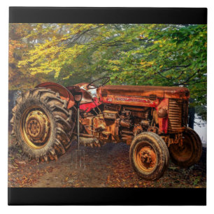 Vintage Red Fazenda Trator