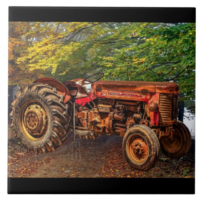 Vintage Red Fazenda Trator (Frente)