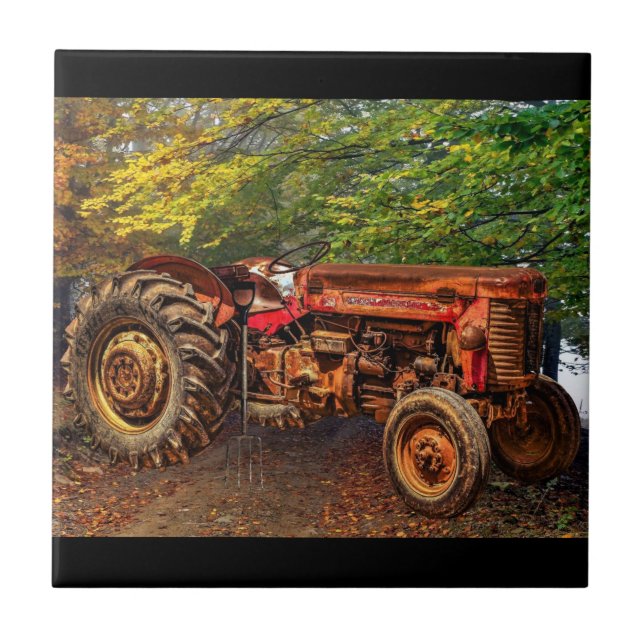 Vintage Red Fazenda Trator (Frente)