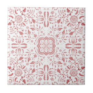 Vintage Red Pattern Floral Cottagecore