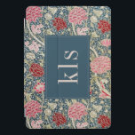 Vintage Red Pink Floral William Morris Monograma<br><div class="desc">Este simples mas elegante design apresenta um escuro,  elegante William Morris inspira um padrão de tapeçaria floral vermelho e rosa. Proteja o seu tablet iPad com estilo. Adicione um nome para personalizá-lo. Faz um Natal excelente ou um presente Dia de as mães. Criado pela imprensa simplesmente de farmácia.</div>