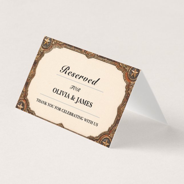 Vintage Reserved Seating Card (Frente)