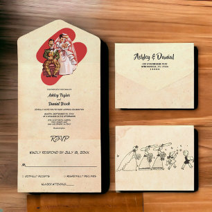 Vintage Retro Antigo Casamento Russo do Casal Româ