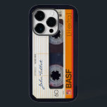Vintage Retro Fashiated 80s Mixtape Audio Tape 3 i<br><div class="desc">Gabinete iPhone 14 Pro personalizável com nome e cassete de áudio antigo.</div>