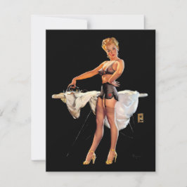 Vintage Retro Ironing Pinup Girl