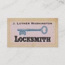 Vintage Retro Locksmith Professional Cartão de vis